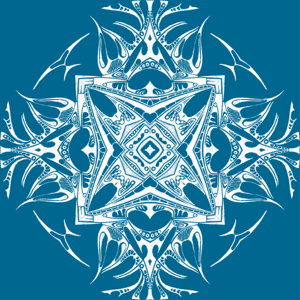 Cyan / White