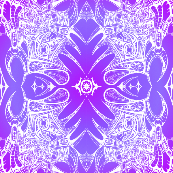 Purple / White