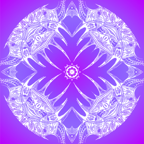 Purple / White